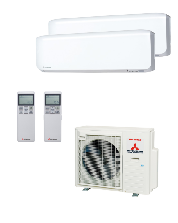 Mitsubishi Heavy Multisplit Set: 1 x 2.0 kWh en 1 x 5.0 kWh met Bijpassende Buitenunit 7.1 KwH
